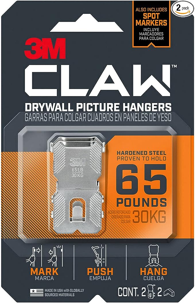 3M Claw Drywall Picture Hanger,Silver