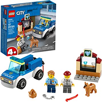 LEGO City Police Dog Unit 60241 Police Toy, Cool Building Set for Kids, New 2020 (67 Pieces)