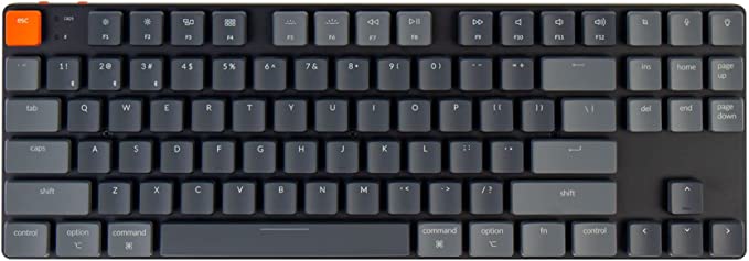 Keychron K1 SE, 87 Keys Ultra-Slim Wireless Bluetooth/USB Wired Mechanical Keyboard with RGB LED Backlit, Low-Profile Gateron Mechanical Brown Switch Compatible with Mac Windows