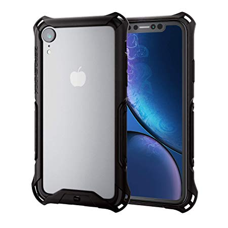 ELECOM, Japan Brand, ZEROSHOCK, for Bumper case, iPhone XR, Shockproof, Tough,Black,PM-A18CZEROBBK