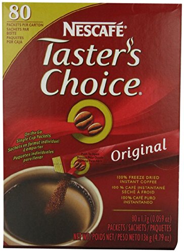 Nescafe Coffee, Taster's Choice Stick Packs, Original , 80 Count 4.79 Ounce