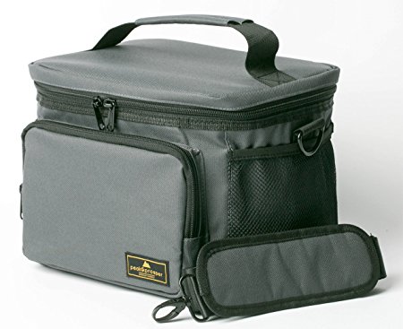Premium Lunch Cooler Box, Medium Grey Insulated Lunch Bag. Water Resistant and Heavy Duty. Perfect For Adults, Men, Women and Teens - Peak and Prosper (Grey)