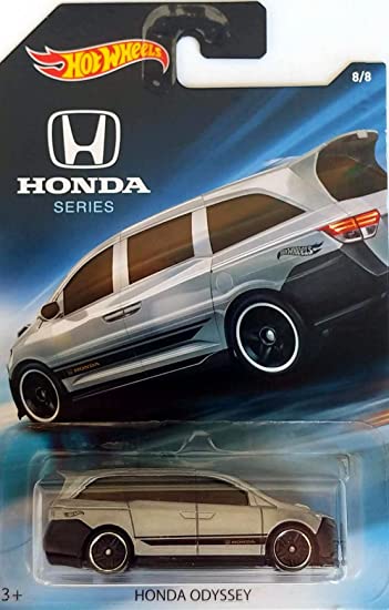 Hot Wheels - Honda Series - Honda Odyssey Van - Silver with Black Stripes and Highlights - Unique Art Card!