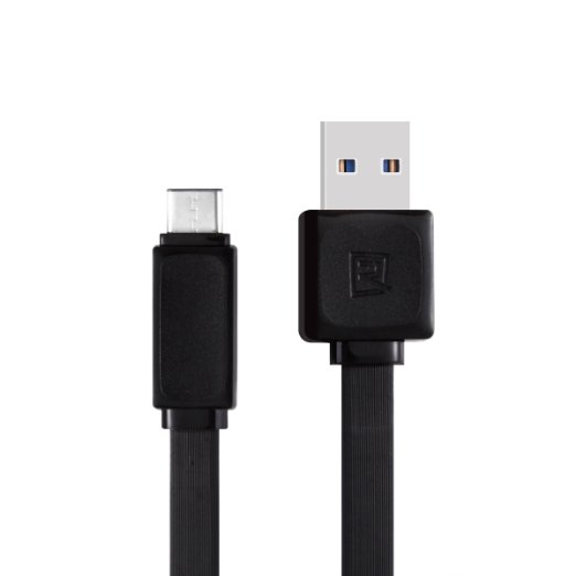 Flat Cable SUPRENT USB-C Cable USB 31 Type C Flat Cable for new MacBook ChromeBook Pixel Nexus 5X Nexus 6P Nokia N1 OnePlus 2 and More Black33ft1M