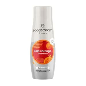 SodaStream Sirup Cola   Orange ohne Zucker, 1x Flasche ergibt 9 Liter Fertiggetränk, Sekundenschnell zubereitet und immer frisch, 440 ml