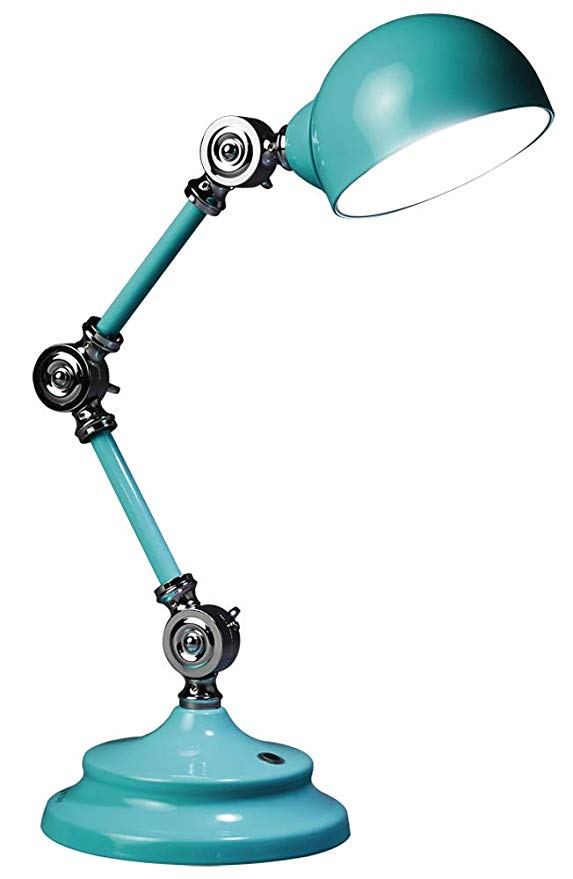 OttLite Revive LED Desk Lamp | Touch-Sensitive Control, 3 Brightness Mode, Adjustable, Reduces Eyestrain | Great for Office, Home, Table, Dorm, Bedroom, College, Nightstand, Living Room (Turquoise)