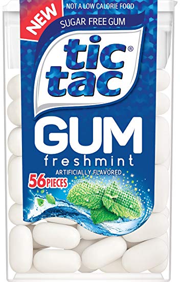 Tic Tac Sugar Free Gum, Freshmint Flavored Gum (12 Count)