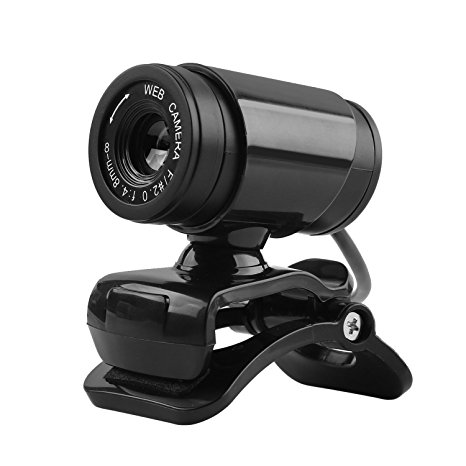 Webcam - USB 2.0 HD Web Camera with Build-in Microphone Clip-on 360 Degree By Leocam