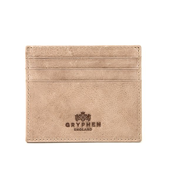 Hoxton Slim Leather Credit Card Holder Wallet by Gryphen