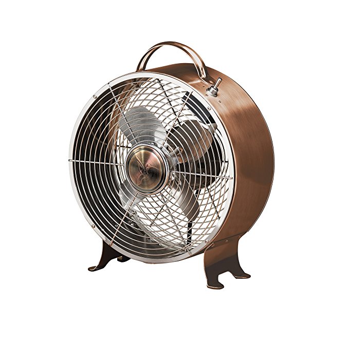 DecoBREEZE Personal 10” Desk Fan for Keeping You Cool and Comfortable - Stands 12.5 Inches High Electric Fan Produces Just the Right Breeze for Your Desk, Bedside, Dorm, or Couch - Space Saving