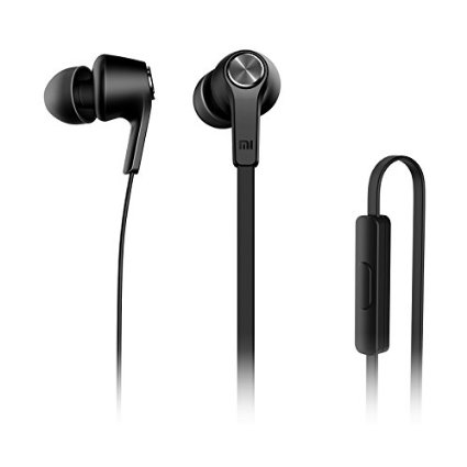 Xiaomi Piston Colorful Edition Headphones In-Ear Bass Earphones Earbuds Headset Remote Mic with Retail Box (Black)