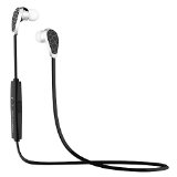 Upgraded VicTsing Bluetooth 41 Wireless Stereo lightest Sport Headset Earbuds Headphones with Mic Hands-free Calling for ipod iphone 6 6 Plus 5 5c 5s 4s ipad LG G2 Samsung Galaxy S4 S3 Note 3 4 and Other Android Cell Phones Black