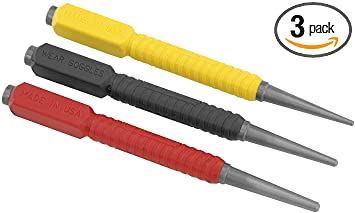 Stanley 0-58-930 Nail Punch-Set with Dynagrip (3 Piece), Multicolor