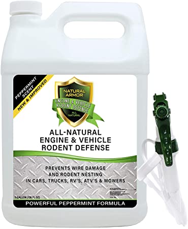 Mice/Mouse, Rat, Squirrel & Rodent Wire, Engine & Vehicle Protection Spray Prevents Chewing & Nesting for Cars, Trucks, RV’s, ATV’s. Great for Winter Protection. Ready to Use (128 OZ GALLON)