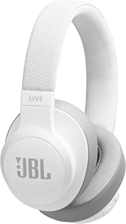 JBL Live 500BT Wireless Over-Ear Voice Enabled Headphones with Alexa (White)