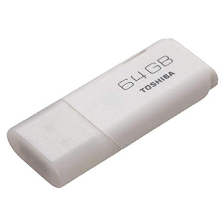 Toshiba USB2.0 Flash Drive 64GB USB 2.0 Flash Disk TransMemory U202 Hayabusa USB Memory Stick White (THN-U202W0640A4)