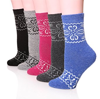 DoSmart 5 Pairs Women's Super Thick Soft Comfortable Warm Winter Wool Socks