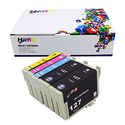 Hi ink 5 Pack T127 Ink Cartridge Replacement For Epson T127 Extra High Yield (5 Pack)