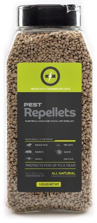 Huma.ne Non-Toxic Pest Repellent Pellets Repels-Rabbits, Rats, Snakes, Mice, Flea & Ticks, Spiders, Fire Ants & More, Safe for Children, Pets & Plants, 1.25 lb