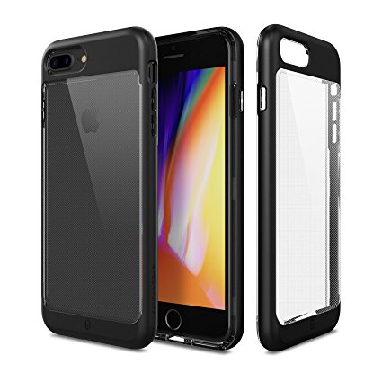 iPhone 8 Plus Case, Patchworks [Contour Series] Smudge-Free Clear Inner TPU German PC Matte Finish Hard Frame Cover Military Standard Drop Tested Hybrid Case for Apple iPhone 8 Plus / 7 Plus - Black