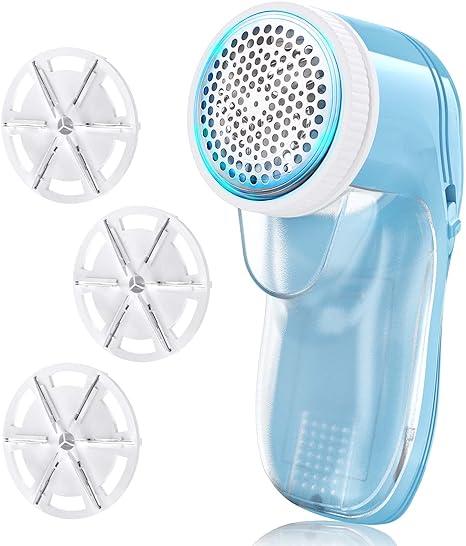 Fabric Shaver, Electric Lint Remover, Lint Shaver with 3 Replaceable Blades USB Rechargeable, Sweater Shaver, Clothes Shaver, Pilling Remover, Fabric Shaver Fuzz Remover for Clothes Furniture