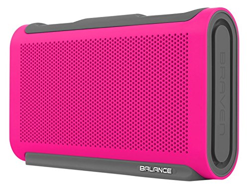 Braven Balance Rugged Waterproof Bluetooth Speaker with Built-in 4000 mAh Power Bank, Pink