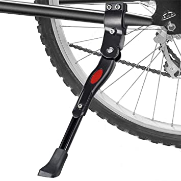 Bestgle Bicycle Kickstand Adjustable Aluminium Alloy Cycling Height Rear Mount Side Kick Stand Universal Support Bracket for MTB Mountain Bike Suitable for 22" 24" 26" Tire and 700 Road Bicycle