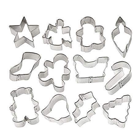 Wilton Holiday Mini Cookie Cutter set of 12, 2308-1250