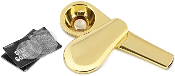Kineex Detachable Mini Portable Pipe for Herbs with Gift Box (Gold)
