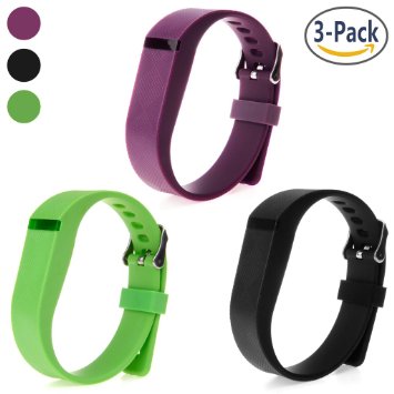 Austrake Replacement Wristband For Fitbit Flex Adjustable Colorful Fashion Sport and Sleep Clasp Bands Wristband with Special Rhombus Diamond Shaped Buckle Design 3 Pack