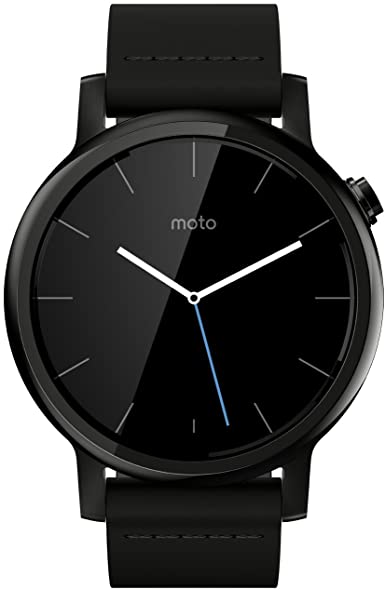 Motorola Moto 360 2nd Gen. Mens 42mm Smartwatch, Black with Black Leather