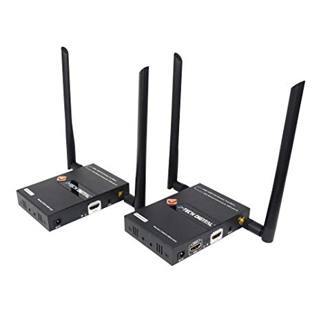 J-Tech Digital 2x2 Wireless Multi-Channel HDMI Matrix/Extender up to 45m (150ft) 1080P with IR and Remote Control [JTECH-WEX-22D]