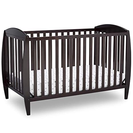 Delta Children Archer 4-in-1 Convertible Baby Crib, Dark Chocolate