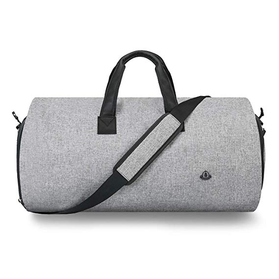 BUG Travel Garment Bag and Duffel,Convertible Garment Duffel Bag - 2 in 1 Suit Garment Bag,Light Gray