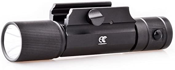 MCCC 500LM LED Tactical Gun Flashlight Rifle Light, 4-Mode Rail-Mounted Tactical Light, Strobe Light,with Pressure Switch