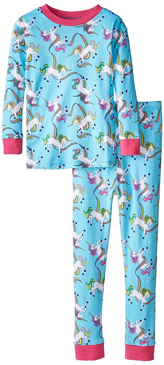 New Jammies Girls' Organic Cotton Snuggly Pajamas