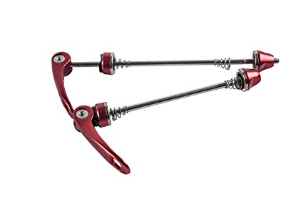 Superteam Red Color Bike Skewers Bicycle Quick Release Stainless Steel 100/135