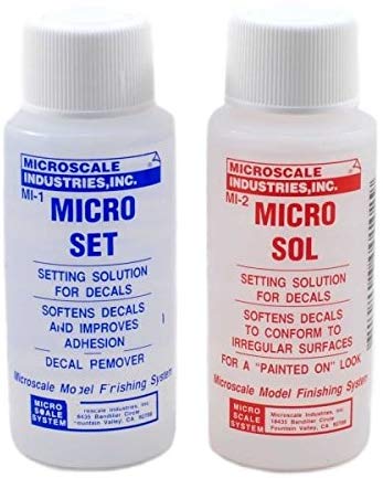 MicroScale Industries Micro Sol & Micro Set Decals Setting Solution Twin Pack