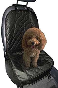 iCOVER Pet Car Bench/Front Seat Cover/door cover for Cars, Trucks and SUVs, Quilted, Waterproof,Washable, Nonslip backing, Black Color Hammock Style (With Extra Length).