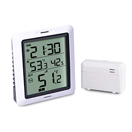 ECOWITT WH0280 Indoor Outdoor Thermometer Digital Hygrometer Temperature Humidity Monitor with Remote Temperature Sensor
