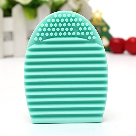 KINGSO Multifuntional Cleaning Cosmetic Makeup Brush Tool Face Massage Tool Silicone Foundation Cleaner Finger Glove Green