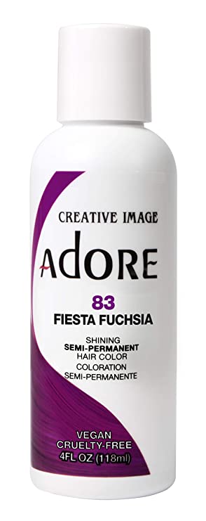 Adore Semi-Permanent Haircolor #083 Fiesta Fuchsia 4 Ounce (118ml) (2 Pack)