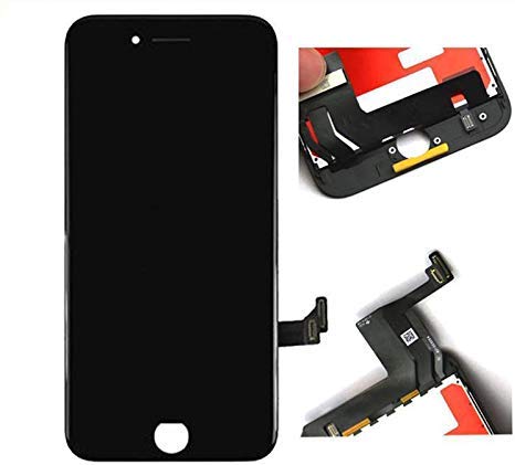 ZTR LCD Screen Replacement Front Glass with Digitizer Assembly for iPhone 7 4.7 inch in Black
