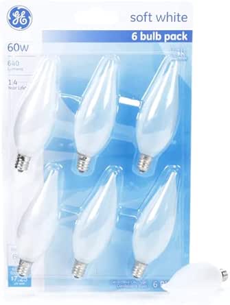 GE Classic 60-Watt Dimmable CA10 Decorative Incandescent Light Bulb (6-Pack) Item #946384 Model #42956