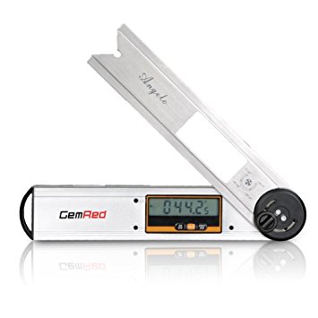 GemRed 82302 Digital Level Angle Finder Protractor Goniometer with Metal Moving Blade & Vial(Professional Angle Finder(Accuracy 0.15 degree))