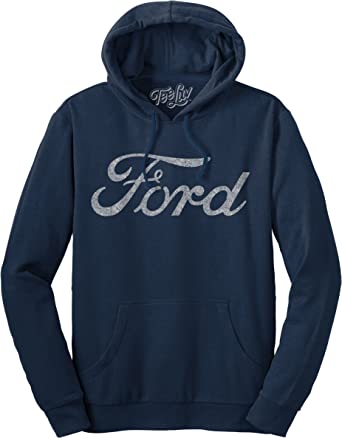 Tee Luv Men's Ford Hoodie - Lightweight Navy Blue Hooded Ford Sweatshirt