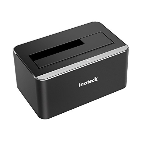 Inateck Aluminium USB 3.0 to SATA Single Bay Hard Drive Docking Station for 2.5 & 3.5 Inch SATA I/II/III HDD SSD, Support UASP and Tool Free, Black(FD1101)