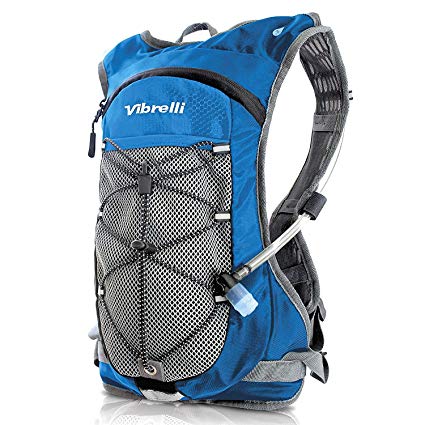 Vibrelli Hydration Pack & 2L Hydration Bladder - High Flow Bite Valve Hydration Backpack with Anti-Microbial Technology