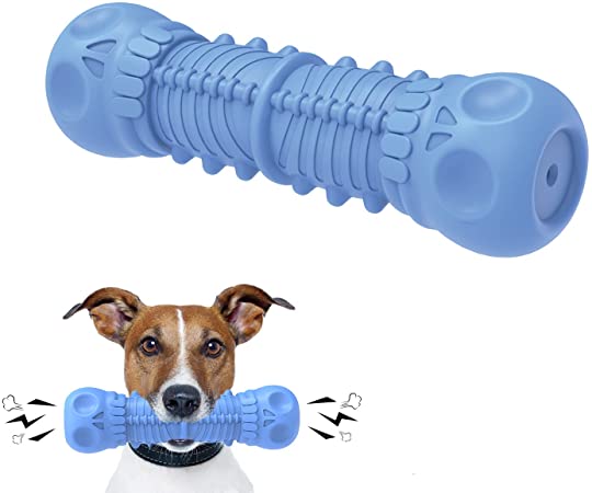 Dog Squeaky Toys, Dog Chew Toy for Aggressive Chewers, Non-Toxic Natural Rubber , Tough Durable Dog Toys for Large Medium Dogs