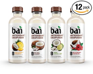 Bai Cocofusions Variety Pack 5 Calories No Artificial Sweeteners 1g Sugar Antioxidant Infused Beverage Pack of 12